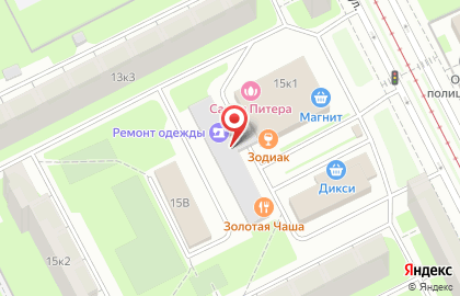 Парикмахерская Купчино во Фрунзенском районе на карте