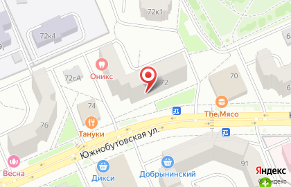 Стоматология Оникс на Южнобутовской улице на карте