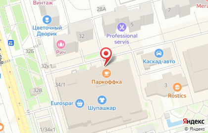 Трактир Паркофка на проспекте Тракторостроителей на карте