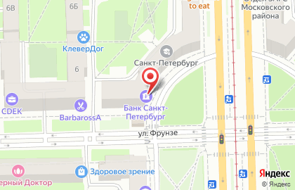 Банк Санкт-Петербург в Московском районе на карте