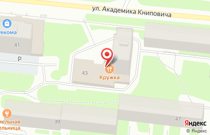 Кафе Кружка в Ленинском округе на карте