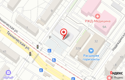 Киоск по продаже кондитерских изделий в Железнодорожном районе на карте