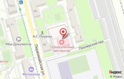 Долгопрудненская центральная городская больница в Долгопрудном на карте