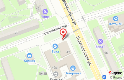 Киоск по продаже фруктов и овощей на Будапештской улице на карте