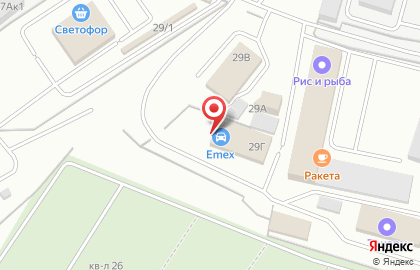 Магазин автозапчастей для иномарок Emex на улице Монтажников на карте