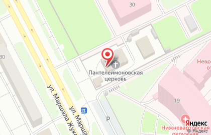 Храм Великомученика и Целителя Пантелеимона на улице Маршала Жукова на карте