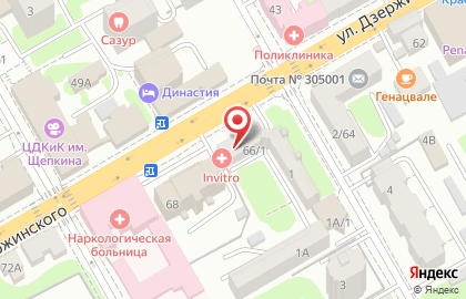 Юридическая компания на улице Дзержинского на карте