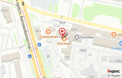 Кафе Шулэндо в Железнодорожном районе на карте