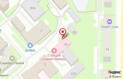 Мурманская областная станция скорой медицинской помощи на Октябрьской улице на карте