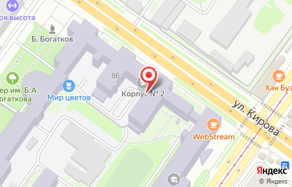 Салон Мир цветов в Октябрьском районе на карте