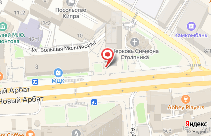 Богатырь на улице Новый Арбат на карте