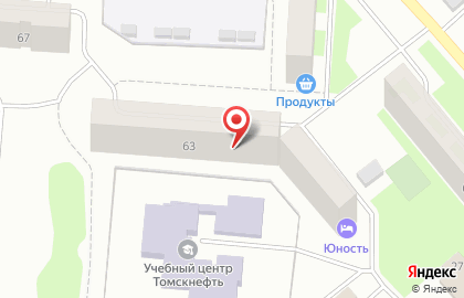 Гостиница Юность на Кедровой улице на карте