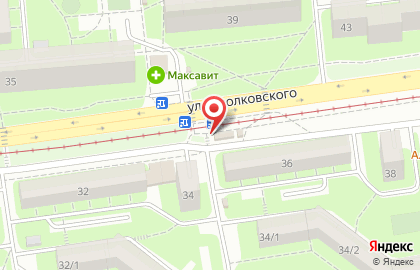Продуктовый магазин Фрукты есть на улице Циолковского на карте