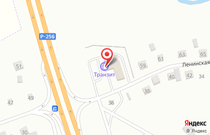 Транзит на Ленинской улице на карте