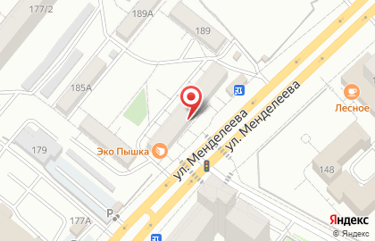 Суши-бар Суши Wok на улице Менделеева, 187 на карте