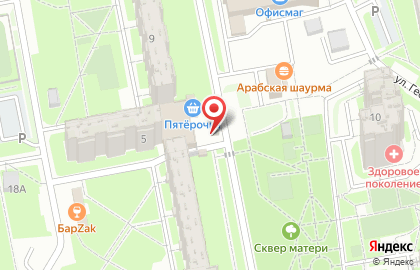 Киоск по продаже фруктов и овощей на Сиреневом бульваре на карте