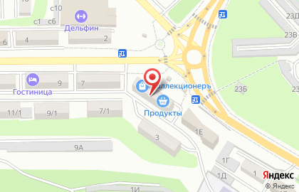 Продуктовый магазин Авоська на Пограничной улице на карте