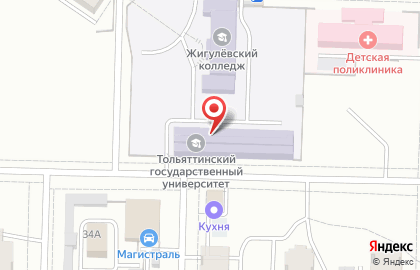 Тольяттинский государственный университет в Жигулёвске на карте