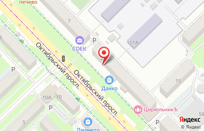 Салон Фабрика Дверей на Октябрьском проспекте на карте