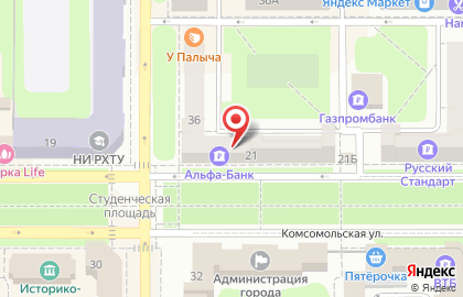 Парикмахерская Каскад на Комсомольской на карте