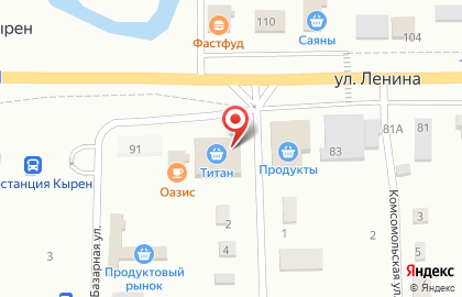 Удобный магазин Титан на улице Ленина на карте