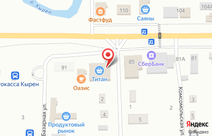 Удобный магазин Титан на улице Ленина на карте
