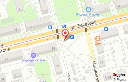 Киоск по продаже печатной продукции на улице Бекетова на карте