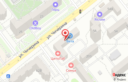 Региональный сервисный центр Комдив на улице Чичерина на карте