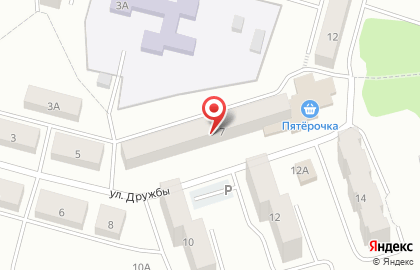 Супермаркет Пятёрочка на улице Дружбы на карте