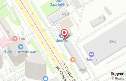 Семейная оптика на улице Старых Большевиков на карте
