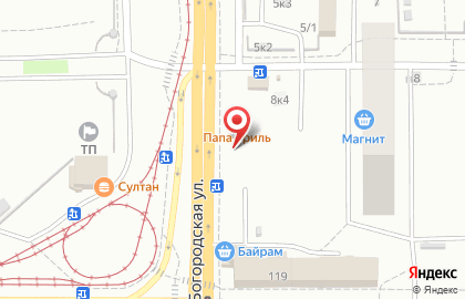 Сеть стрит-кафе Папа Гриль в Калининском районе на карте