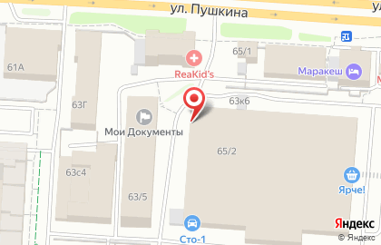 Автокомплекс Сто-1 на улице Пушкина на карте