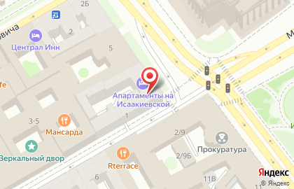 Автошкола АвтоПремиум на Исаакиевской площади на карте