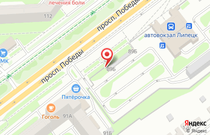 Магазин Липецксортсемовощ в Октябрьском районе на карте