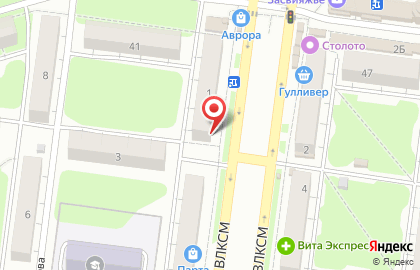 Магазин кондитерских изделий Лакомка в Засвияжском районе на карте