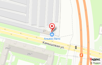 Автосервис Альянс-Авто на Камышовой улице на карте