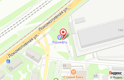 АЗС Роснефть в Железнодорожном районе на карте