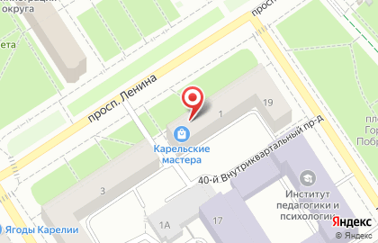 Магазин сувениров Карельские мастера на проспекте Ленина на карте