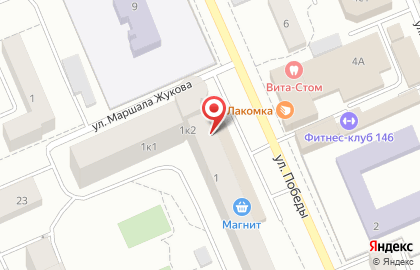 Торговый центр Победа на улице Победы на карте