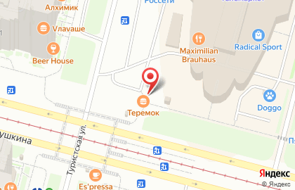 Блинный киоск Теремок на метро Беговая на карте
