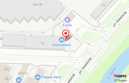 Шинный центр Шинсервис на улице Химиков, 10 на карте