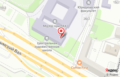 Аллада на улице Крымский Вал на карте