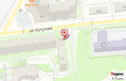Магазин Пригородный на улице Кутузова на карте