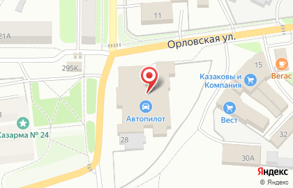 Магазин автозапчастей и автосеривис Аспарта на Орловской улице на карте