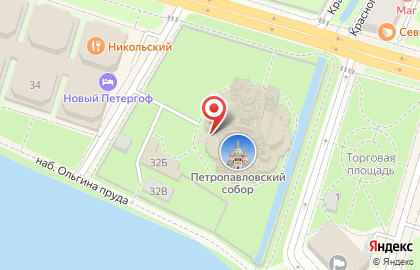 Собор святых апостолов Петра и Павла в Петергофе на карте