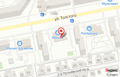 Топаз на улице Толстого на карте