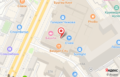Магазин мороженого Piccolo на Кольцовской улице на карте