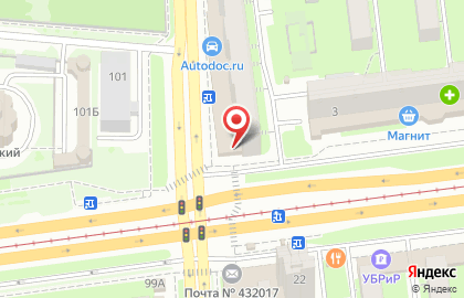 Магазин тканей и швейной фурнитуры Шарм в Ленинском районе на карте