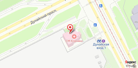 Медицинский центр СМ-Клиника на Дунайском проспекте на карте