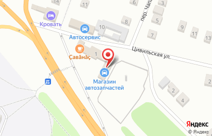 Магазин автозапчастей в Чебоксарах на карте